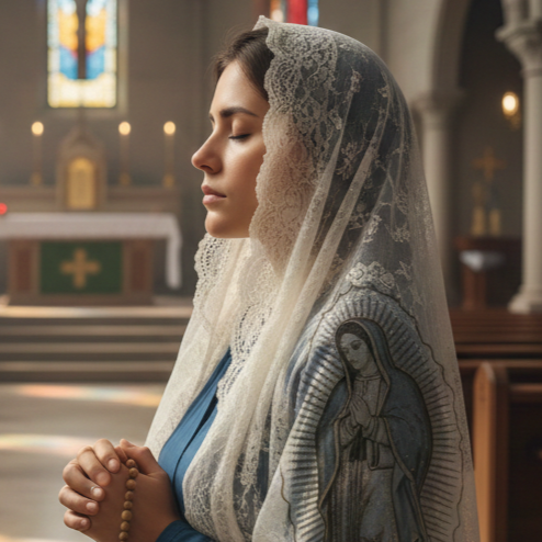 Church-Veil-Catholic-Mantilla-Traditional photo